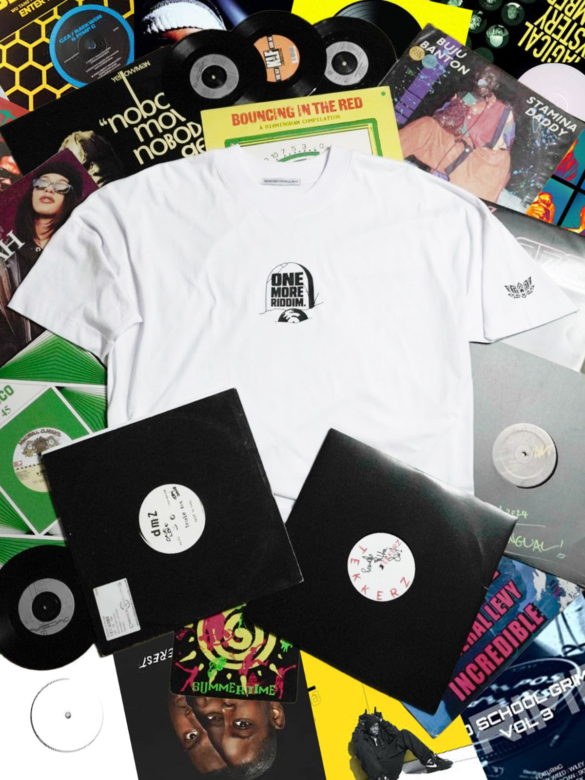 OMR T-SHIRT - WHITE/BLACK