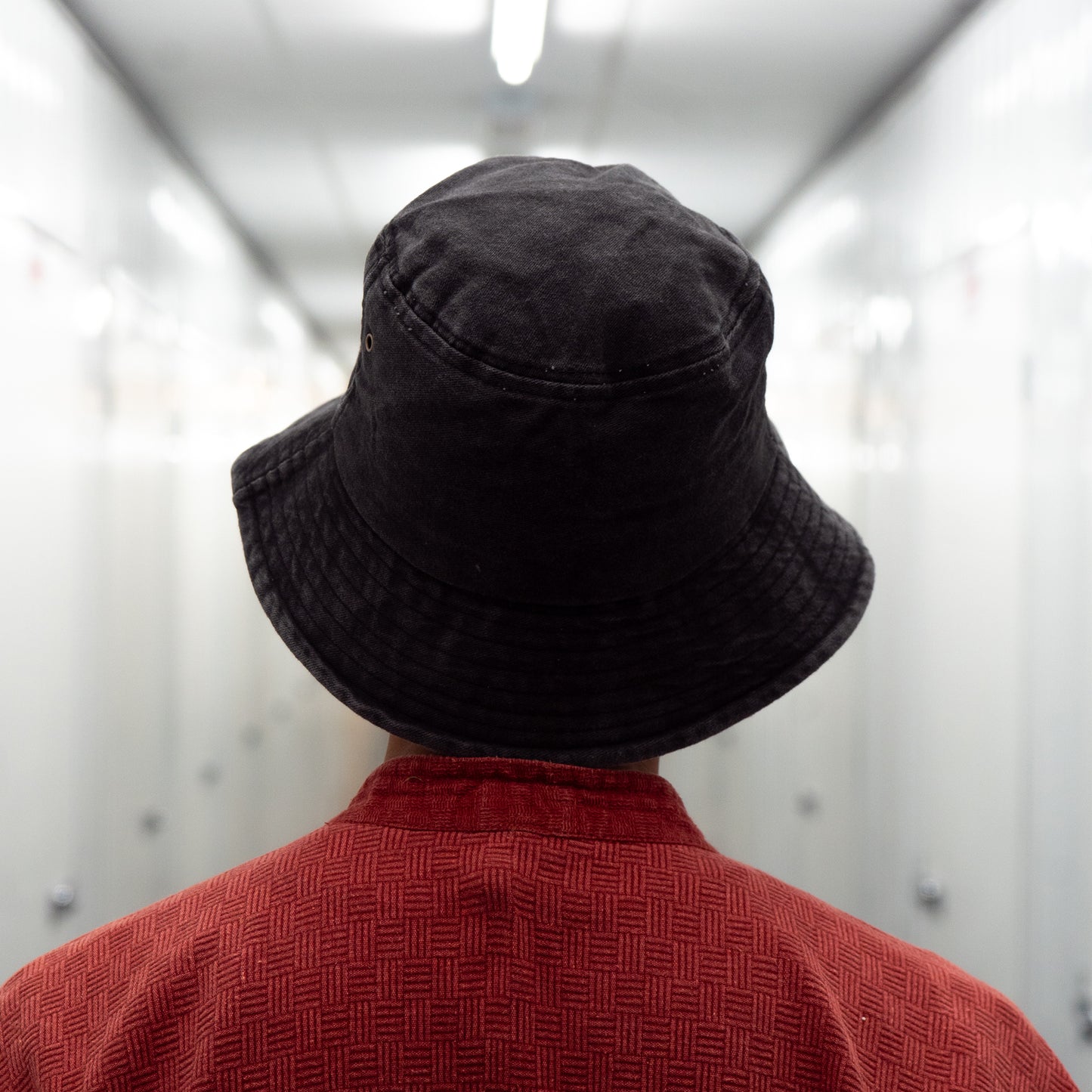 LOTUS DENIM BUCKET HAT - CHARCOAL