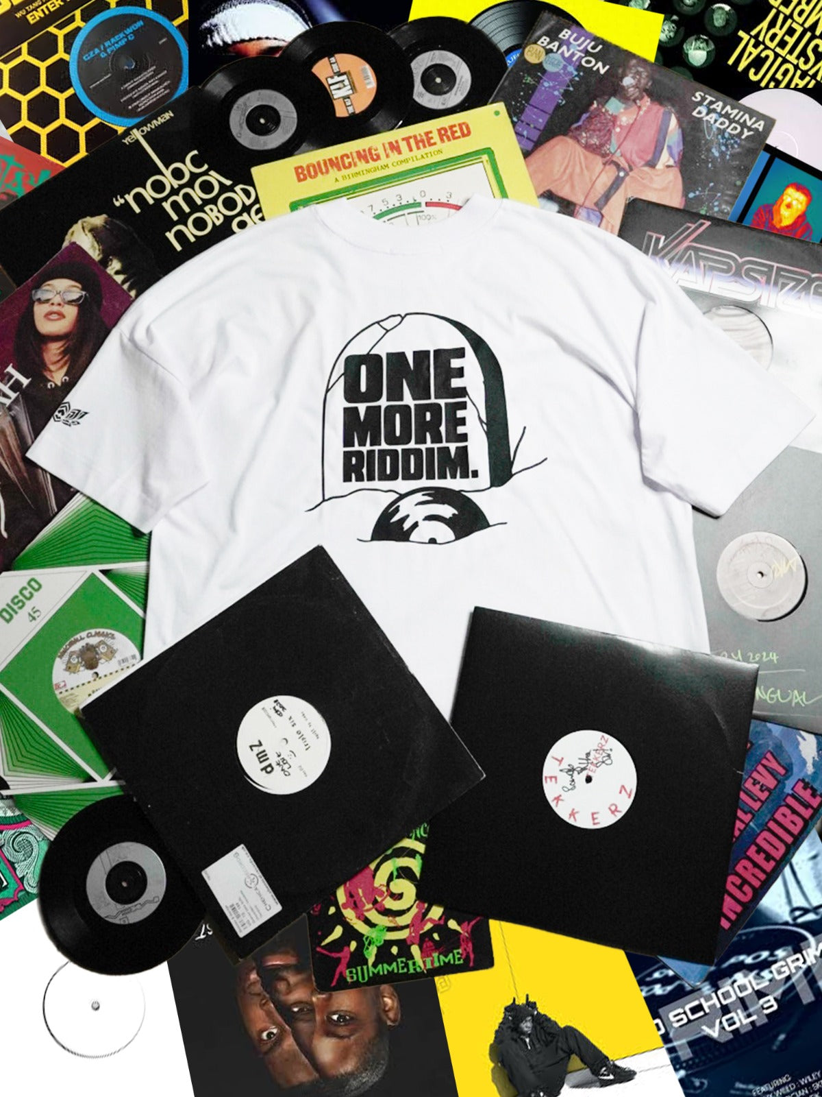 OMR T-SHIRT - WHITE/BLACK