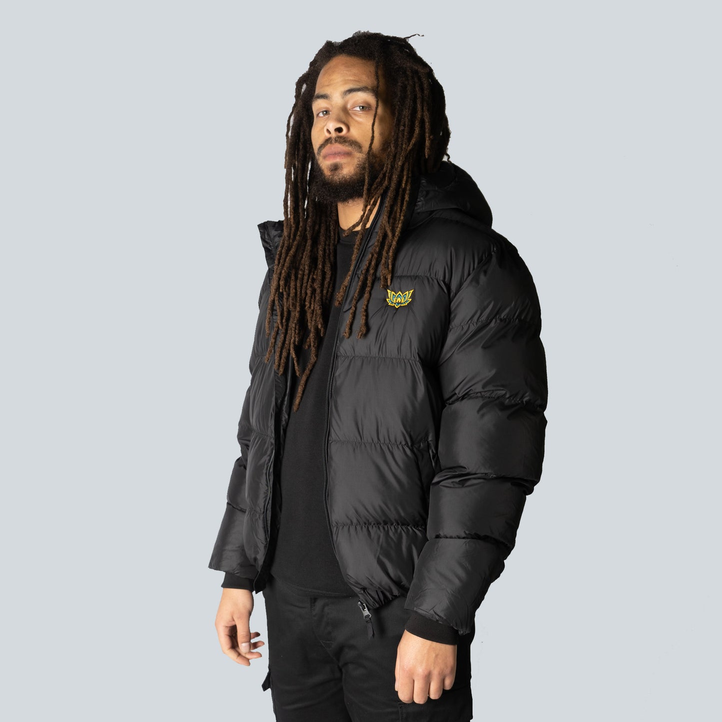 LOTUS PUFFA JACKET - BLACK