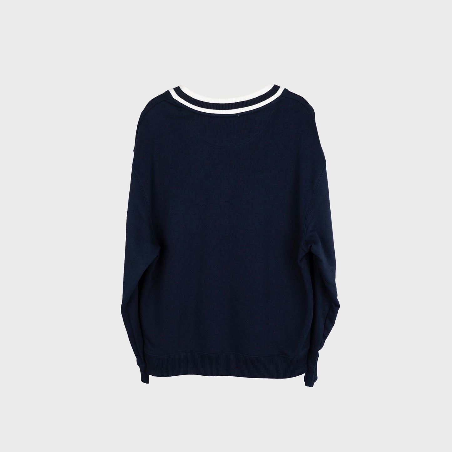 LIL LOTUS COLLEGE SWEATSHIRT - NAVY/WHITE