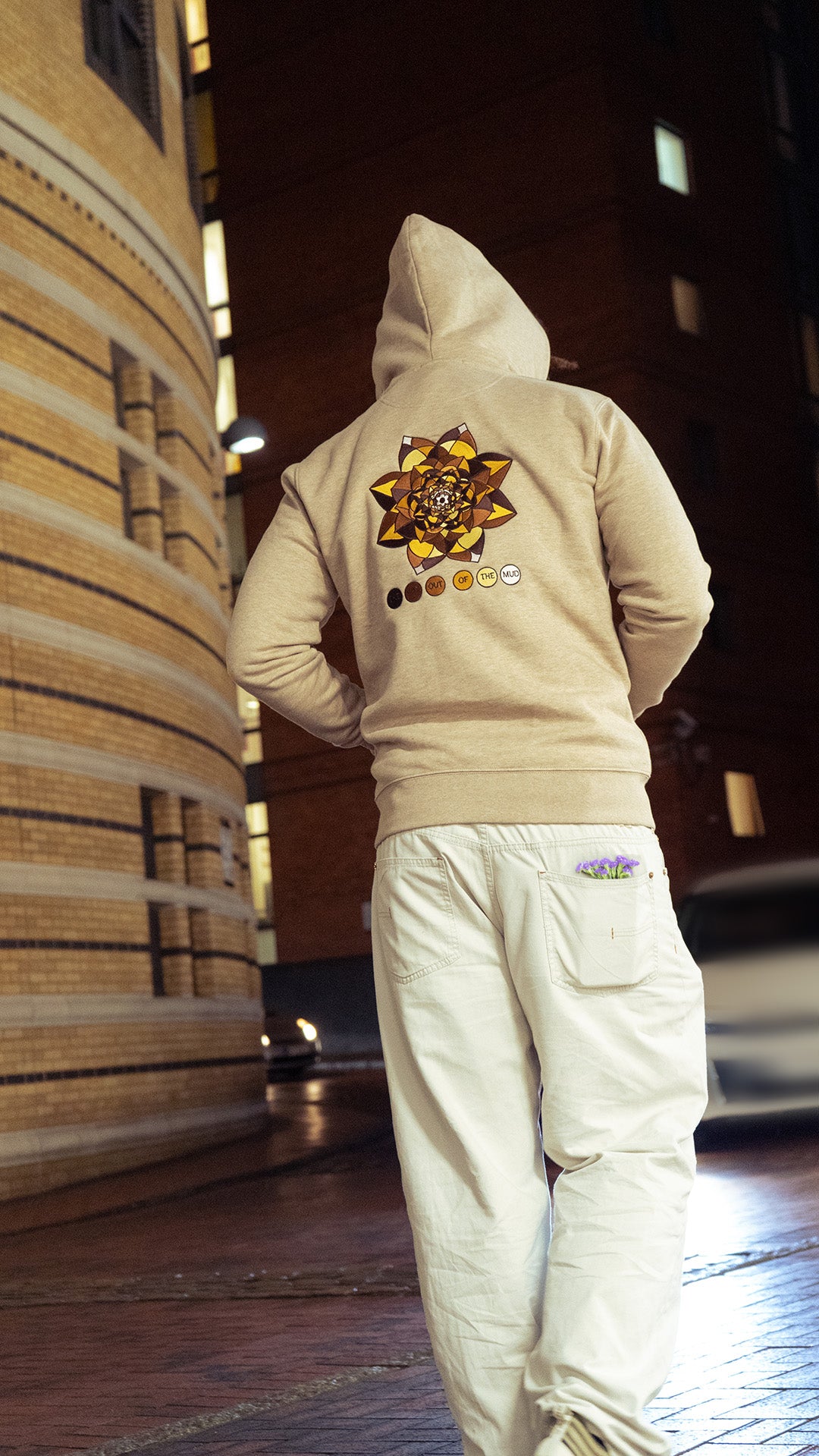 THE WAY OUT ZIPPED HOODIE - SANDSTONE