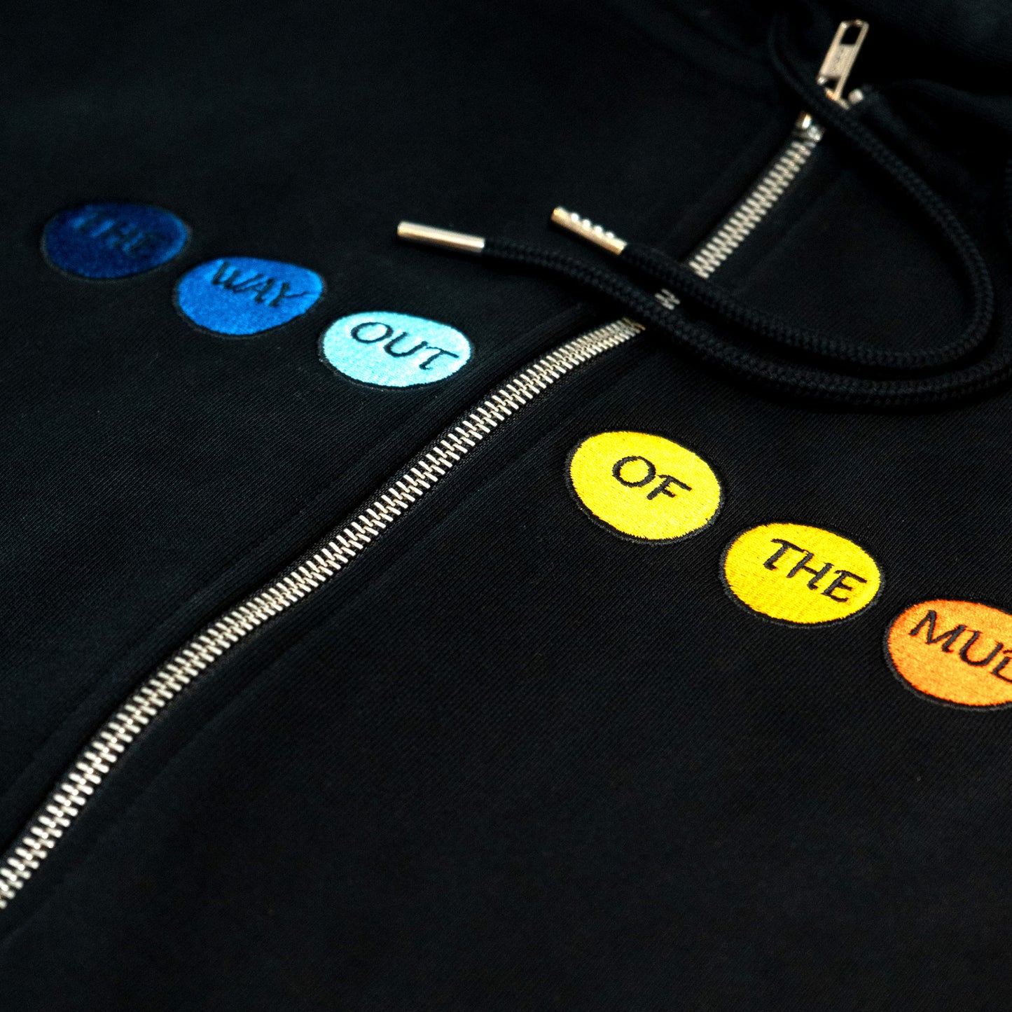 THE WAY OUT ZIPPED HOODIE - BLACK