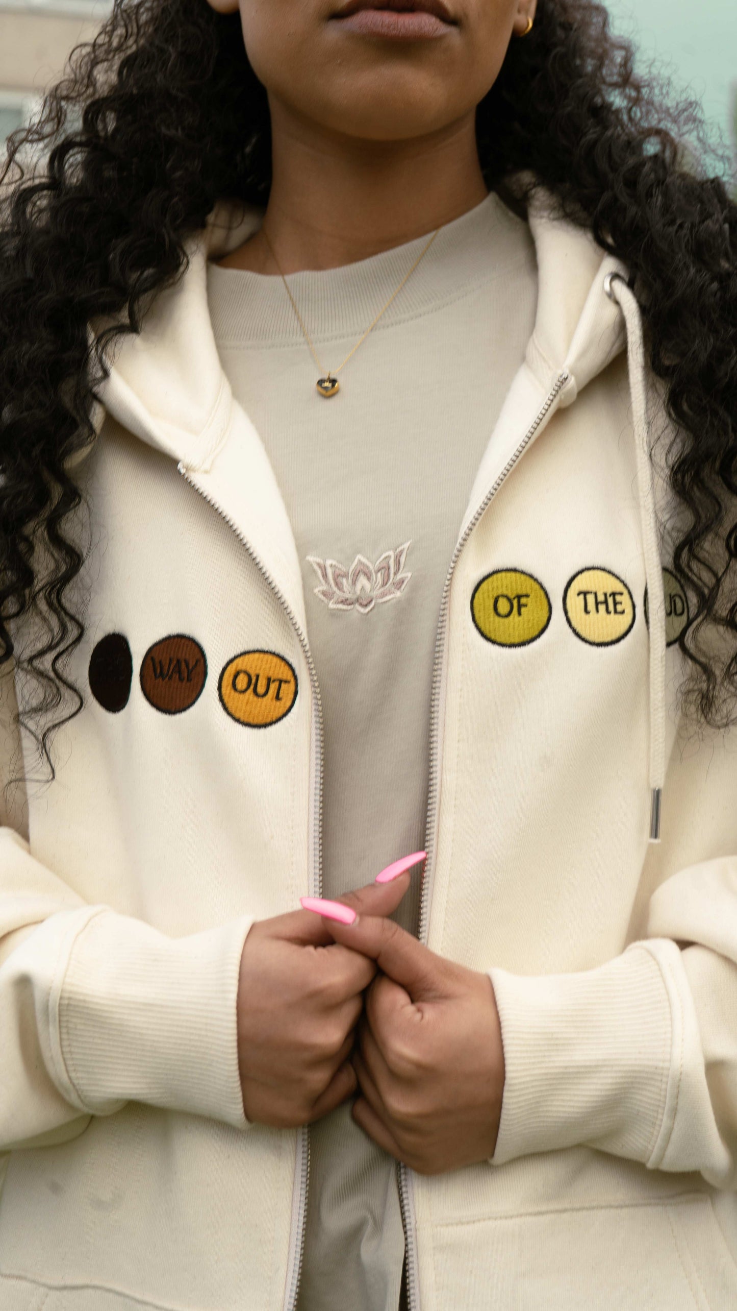 THE WAY OUT ZIPPED HOODIE - SAND