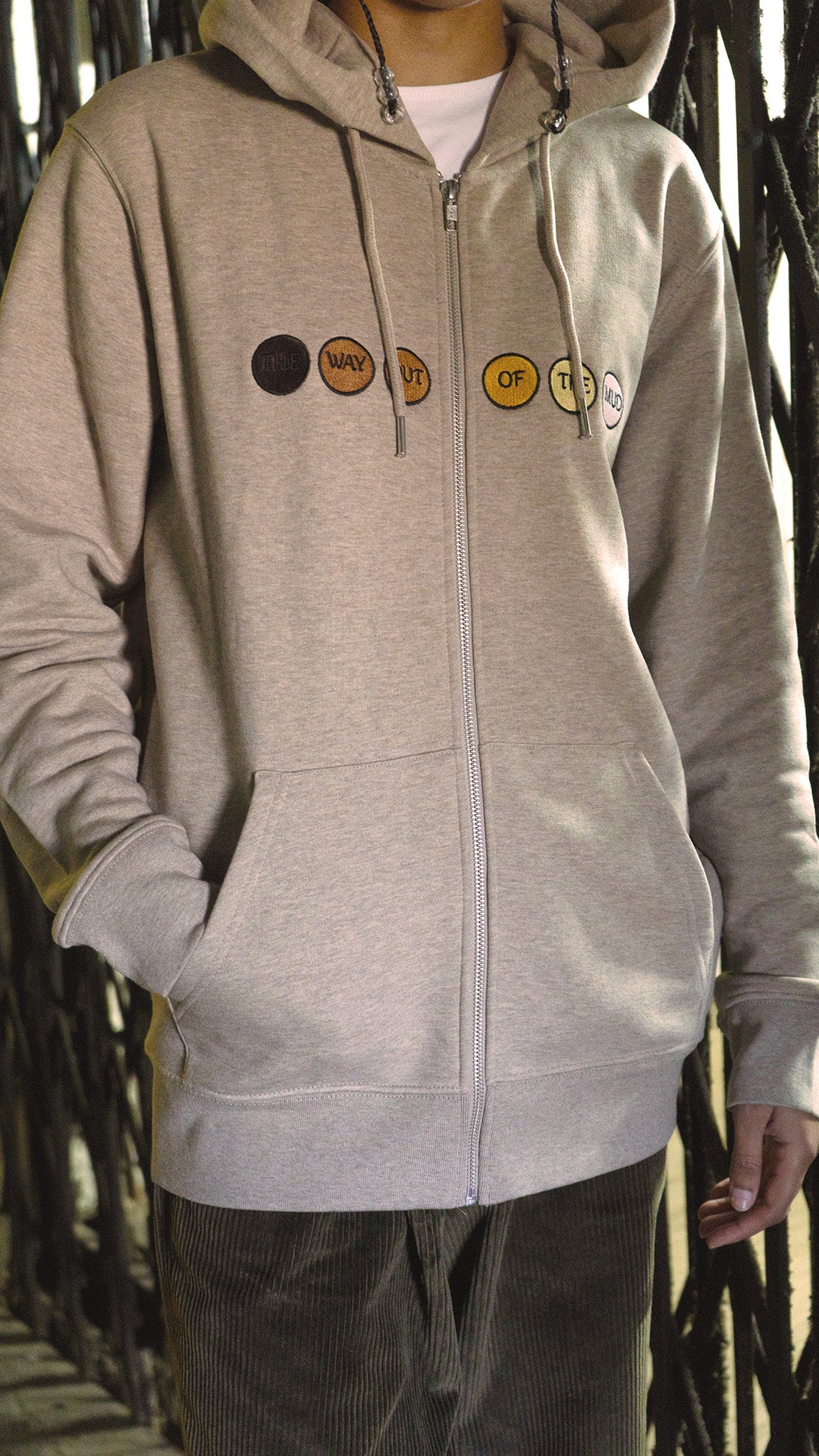 THE WAY OUT ZIPPED HOODIE - SANDSTONE