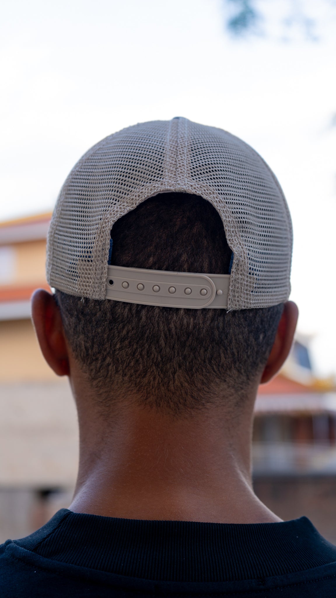 YIN YANG TRUCKER CAP - BLUE/STONE