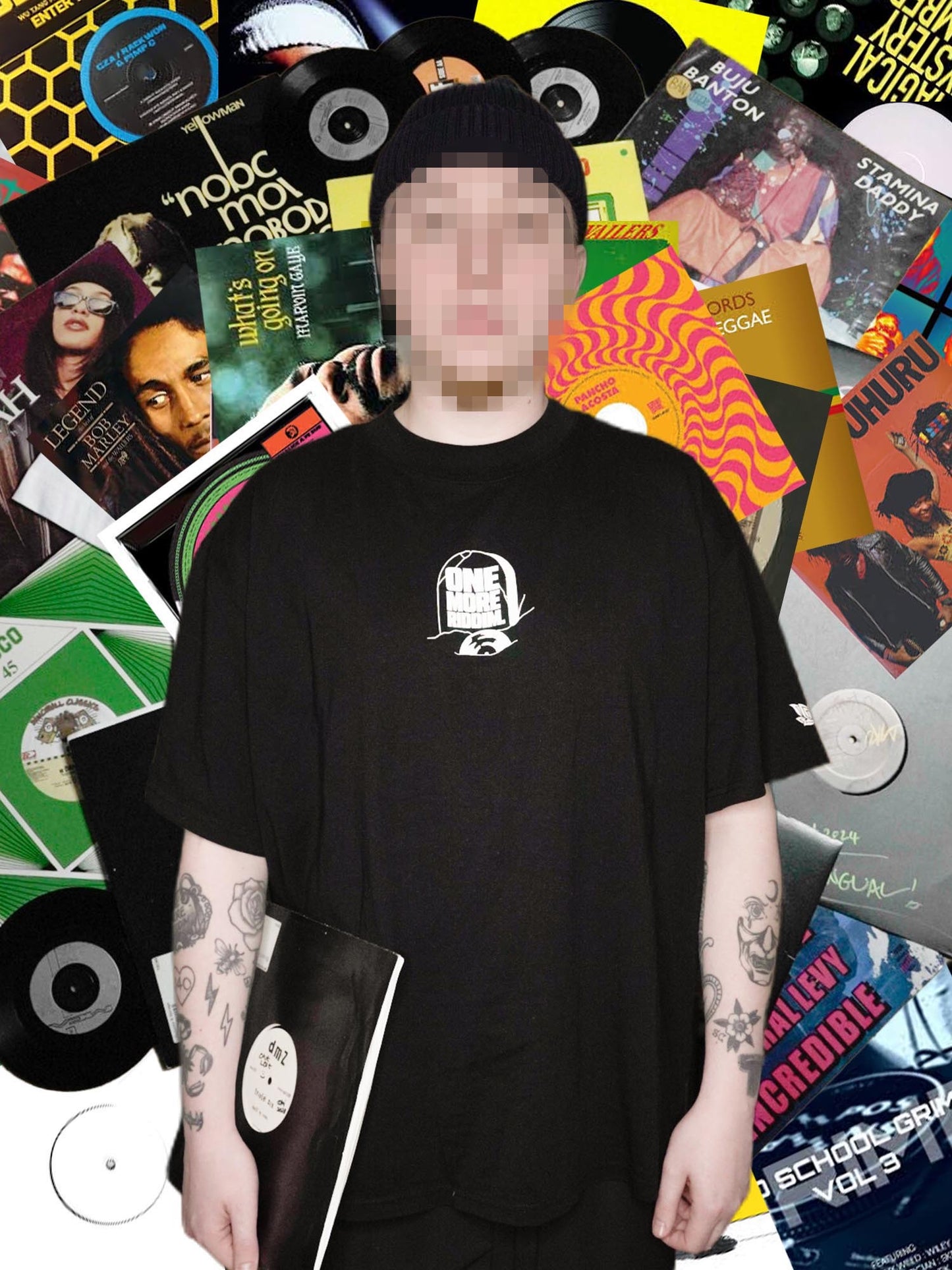 OMR T-SHIRT - BLACK/WHITE