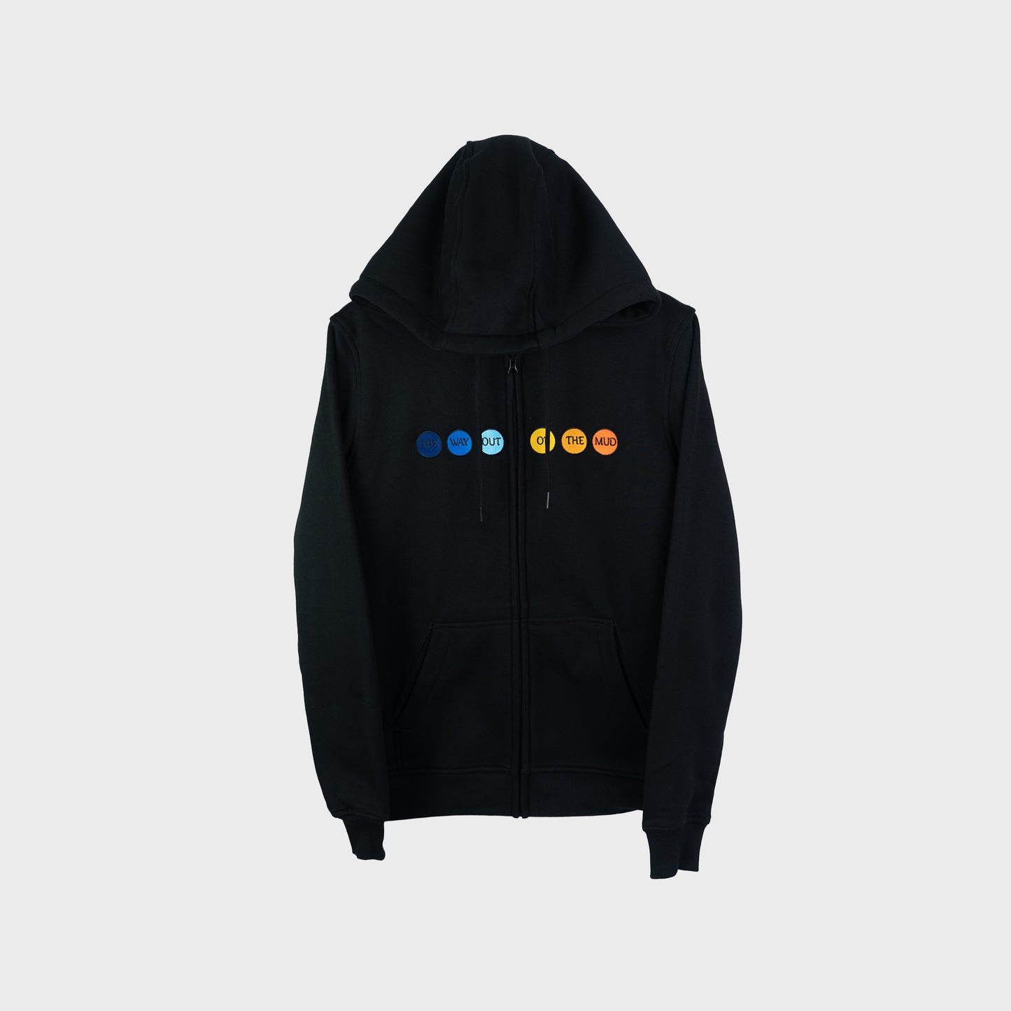 THE WAY OUT ZIPPED HOODIE - BLACK