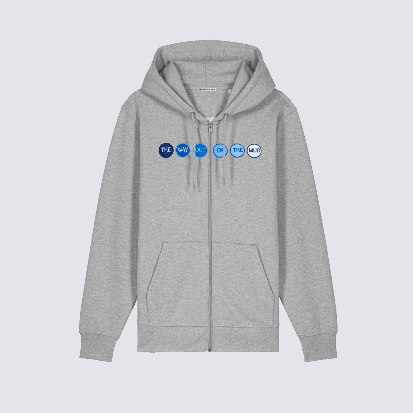 THE WAY OUT ZIPPED HOODIE - GREY