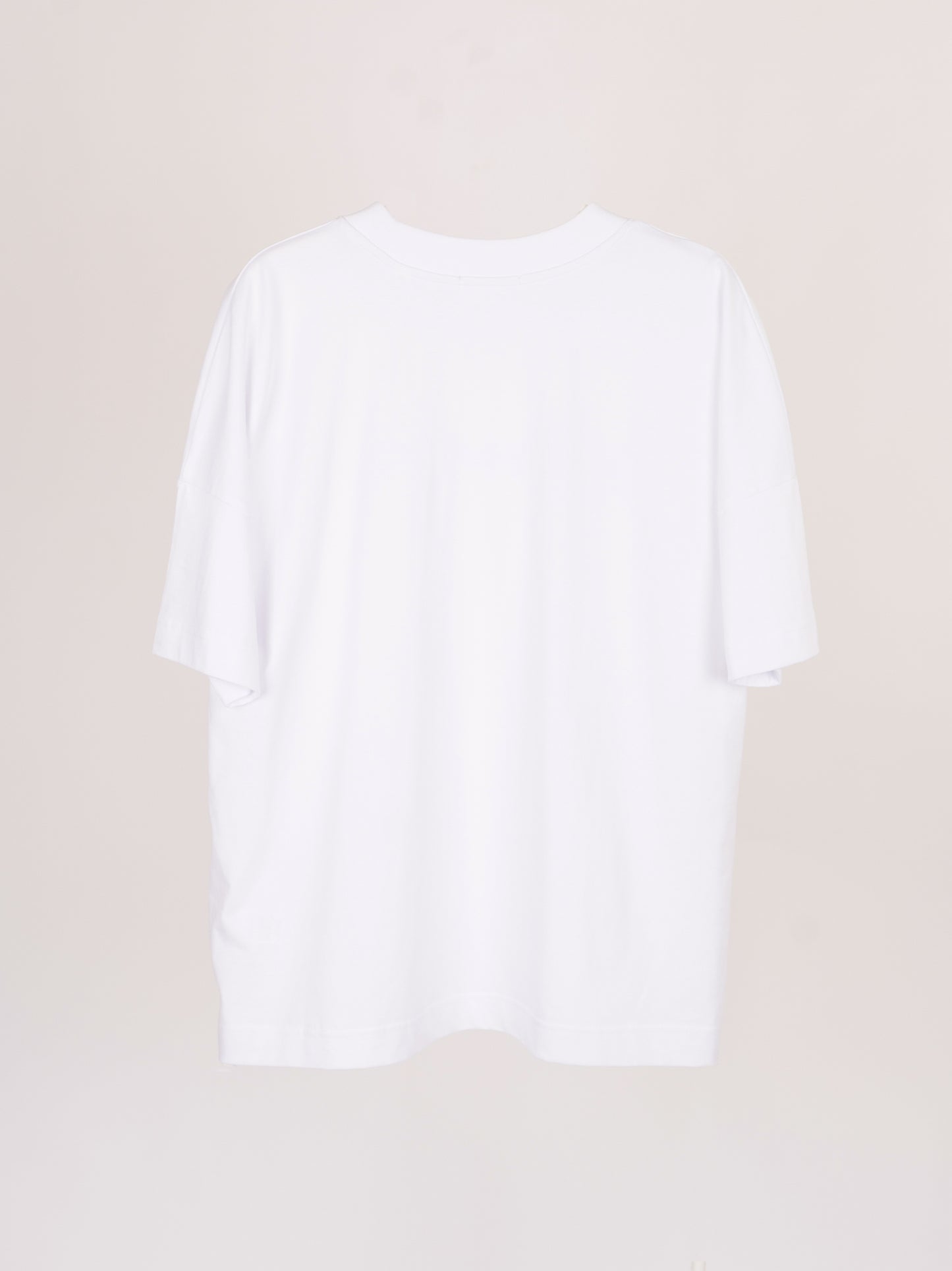 OVERSIZED TRADEMARK TEXTURED T-SHIRT - WHITE