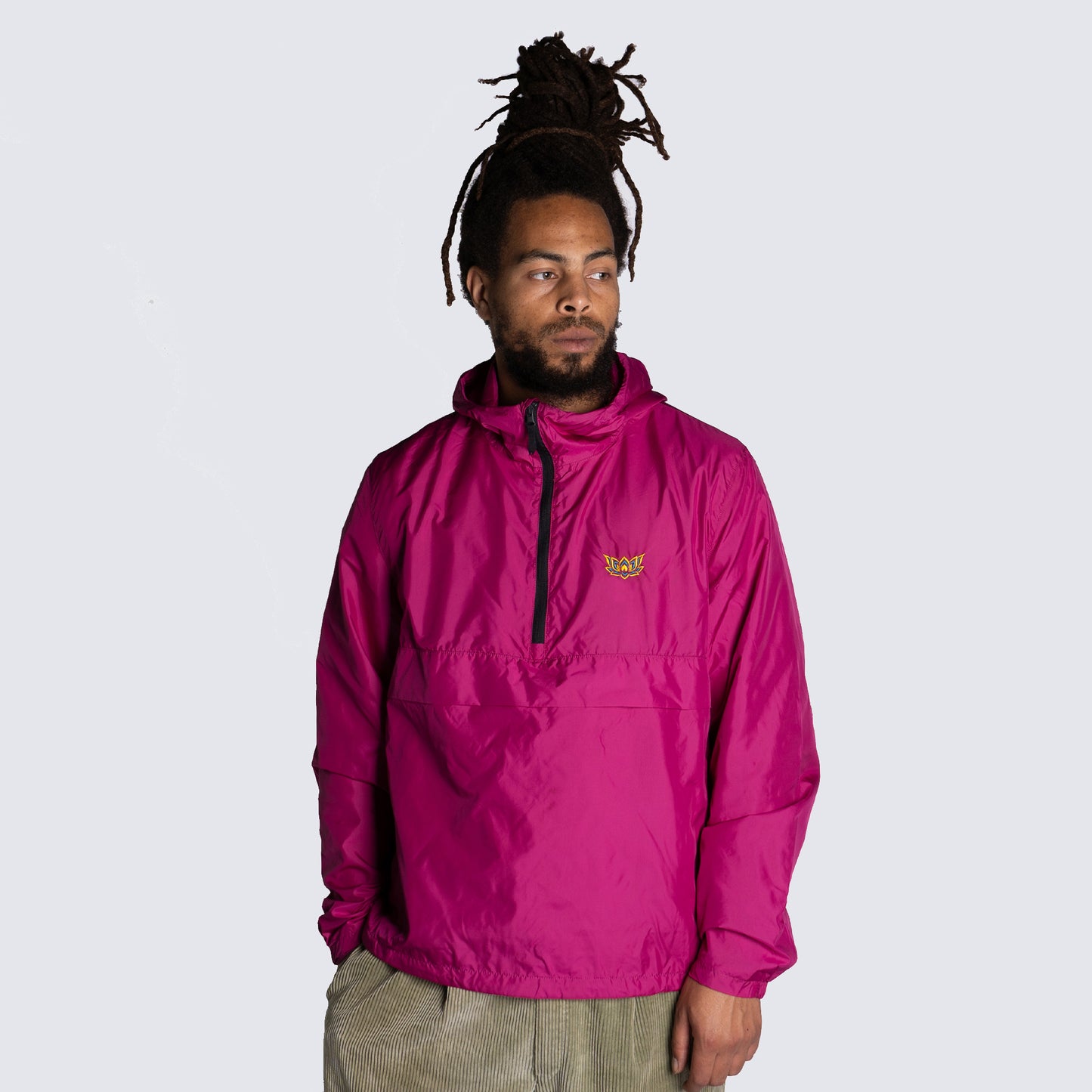 LOTUS HALF ZIP WINDBREAKER - PINK FUSCHITE