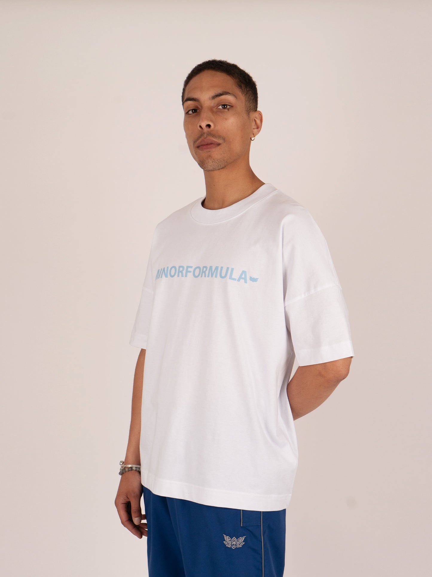 OVERSIZED TRADEMARK TEXTURED T-SHIRT - WHITE