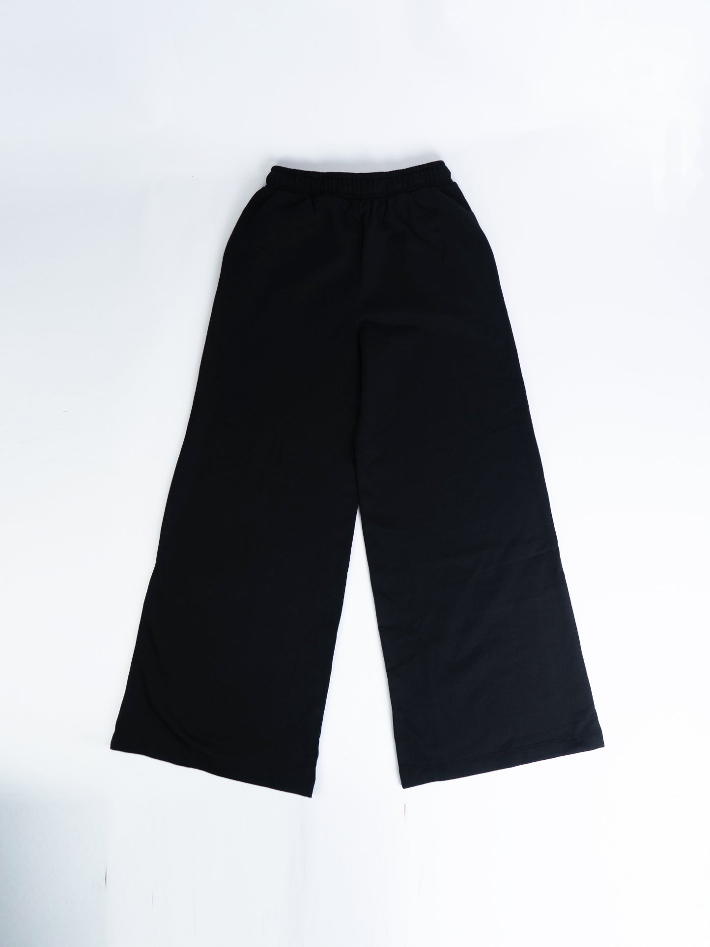 WOMENS WIDE LEG SWEATPANTS - BLACK