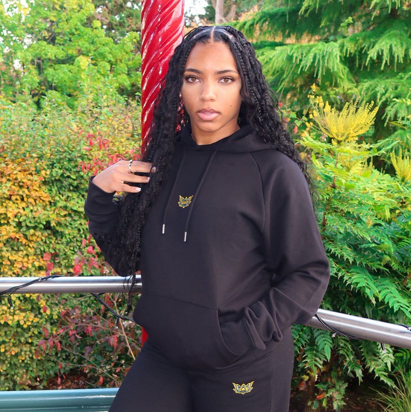 LIL LOTUS HOODIE - BLACK