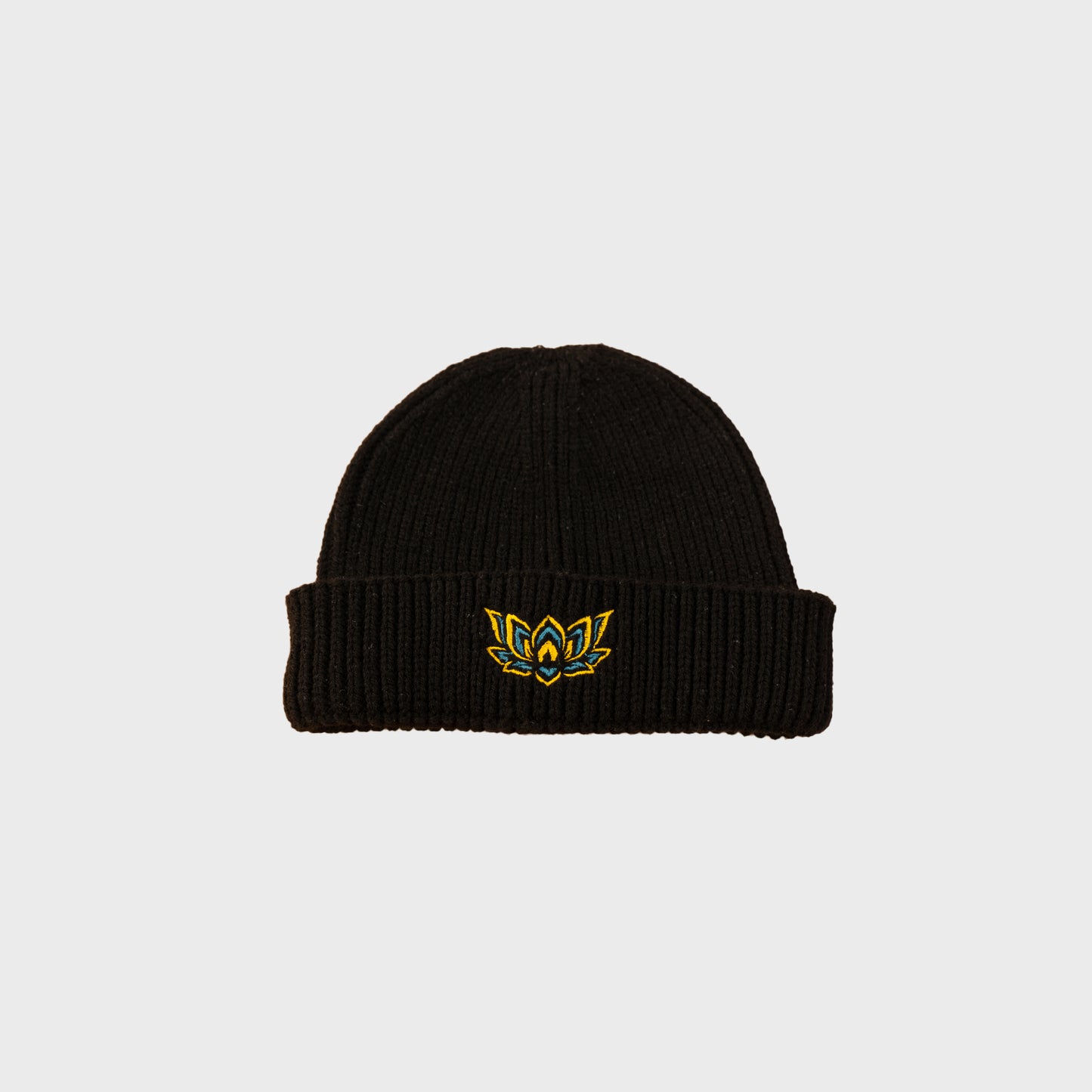 LOTUS FISHERMAN BEANIE - BLACK