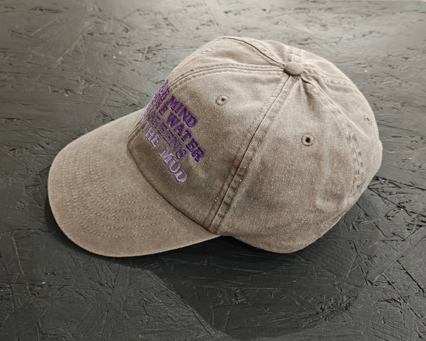 FEED YOUR MIND 6 PANEL - GREY STONE DENIM