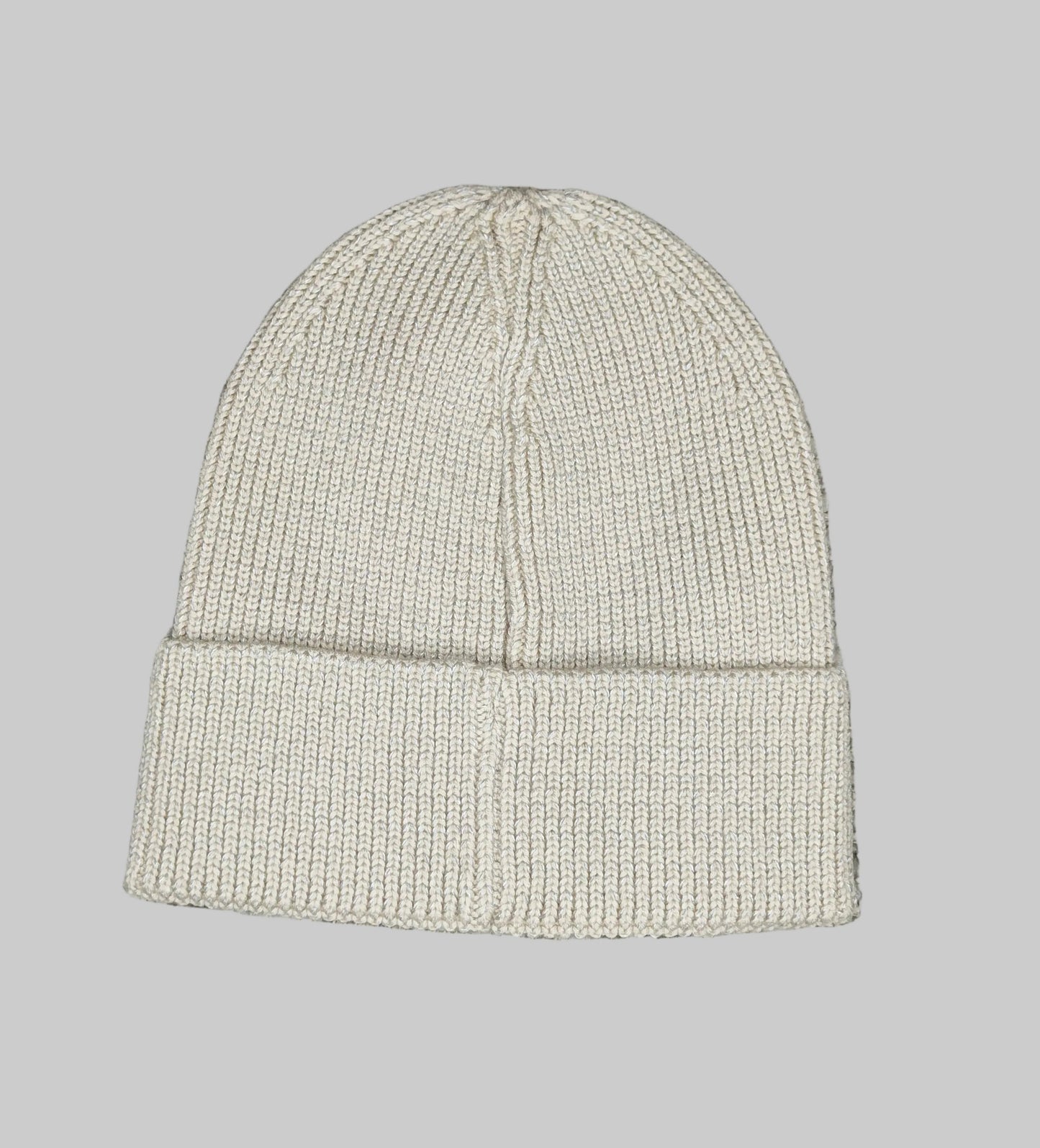 REFLECTIVE LOTUS BEANIE- STONE