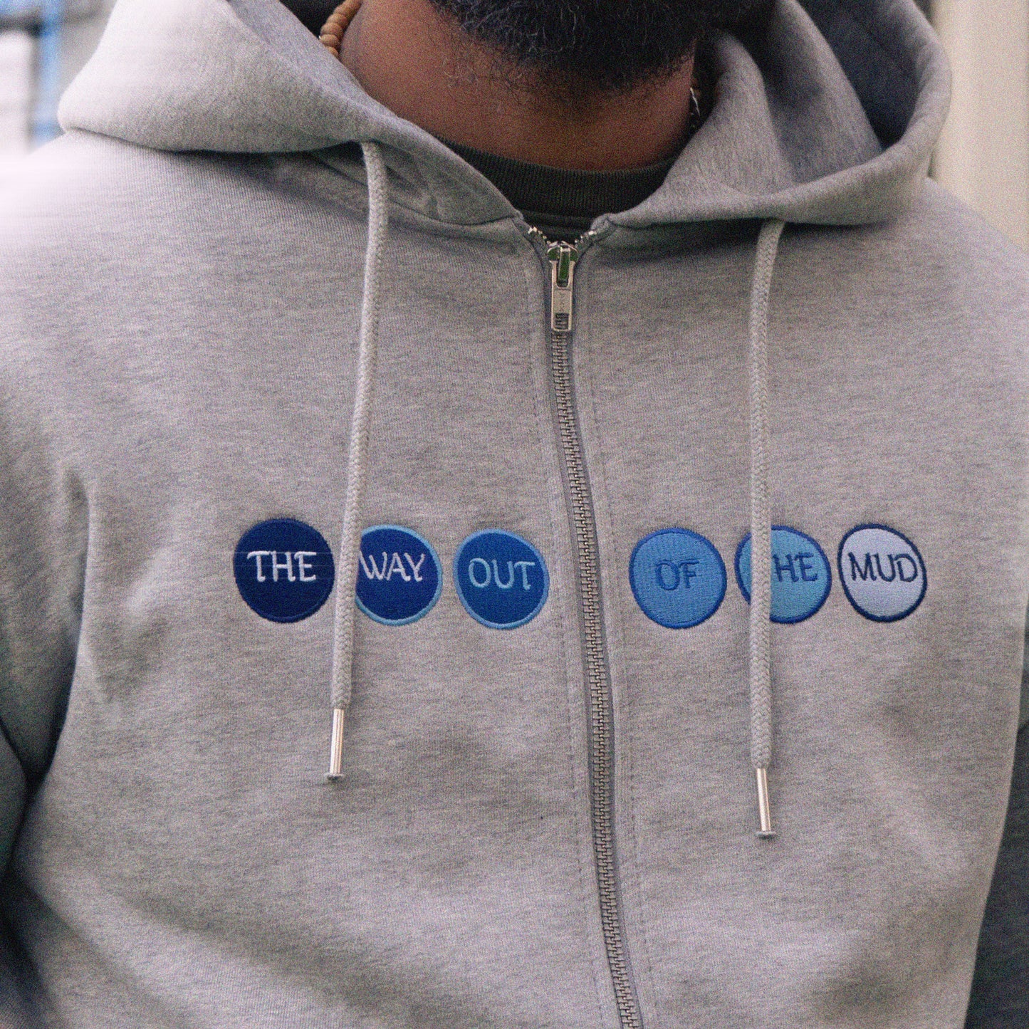 THE WAY OUT ZIPPED HOODIE - GREY