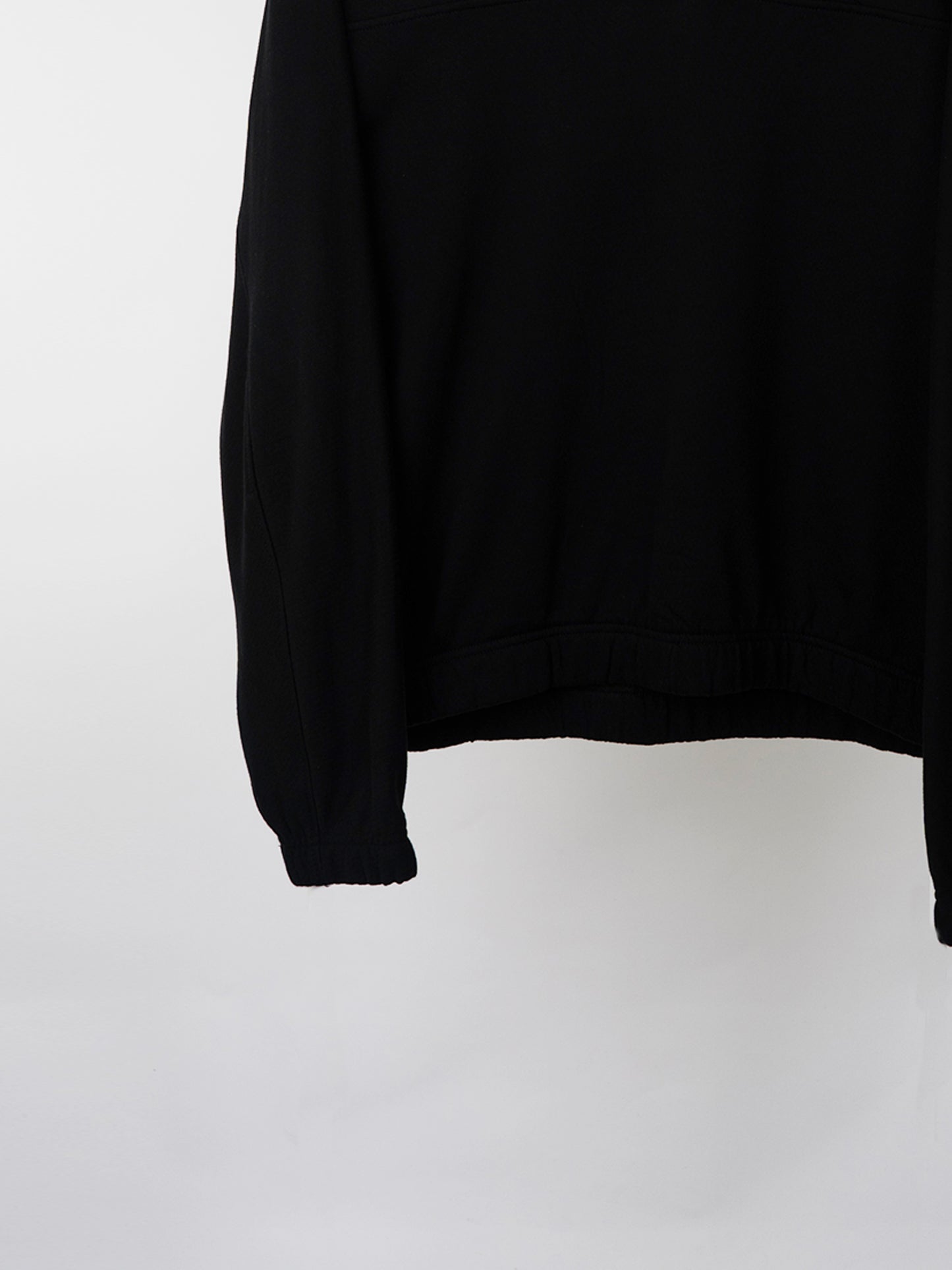 LIL LOTUS RAGLAN HALF ZIP HOOD - BLACK