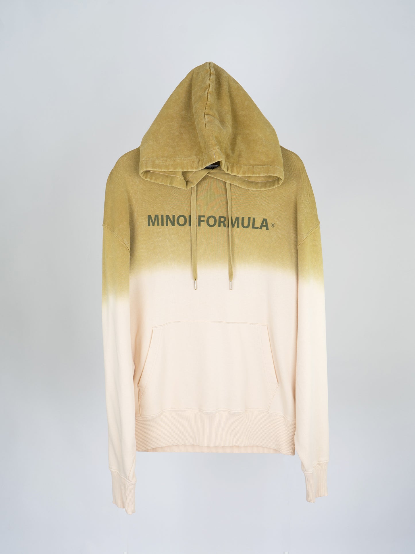 HALF FULL HOODIE - GREEN/NATURAL