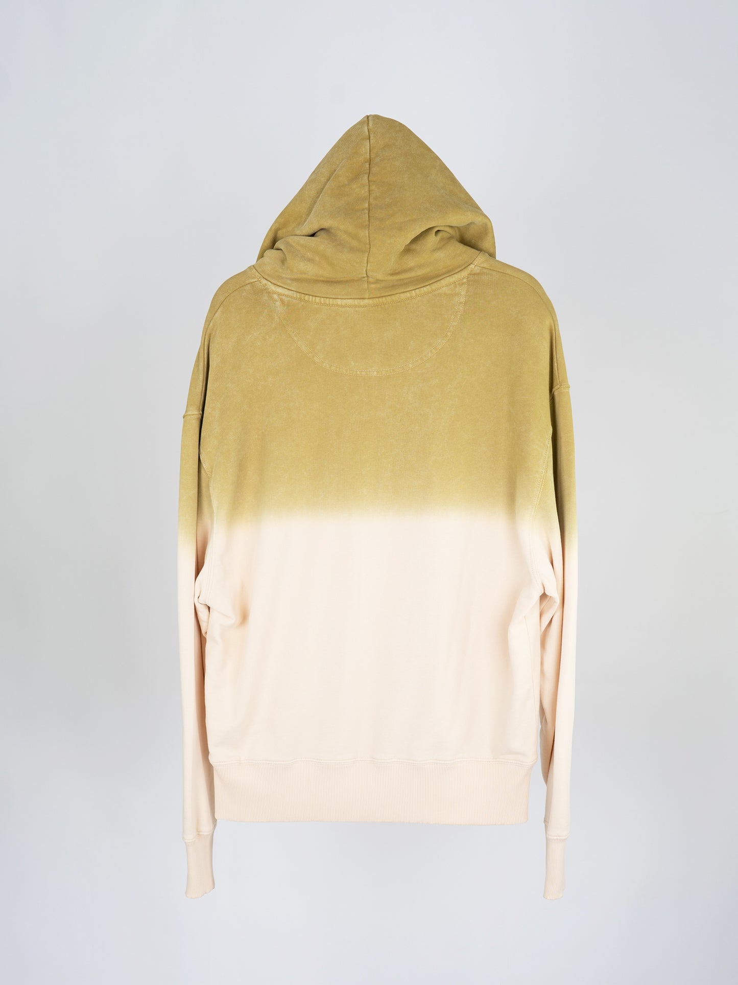 HALF FULL HOODIE - GREEN/NATURAL