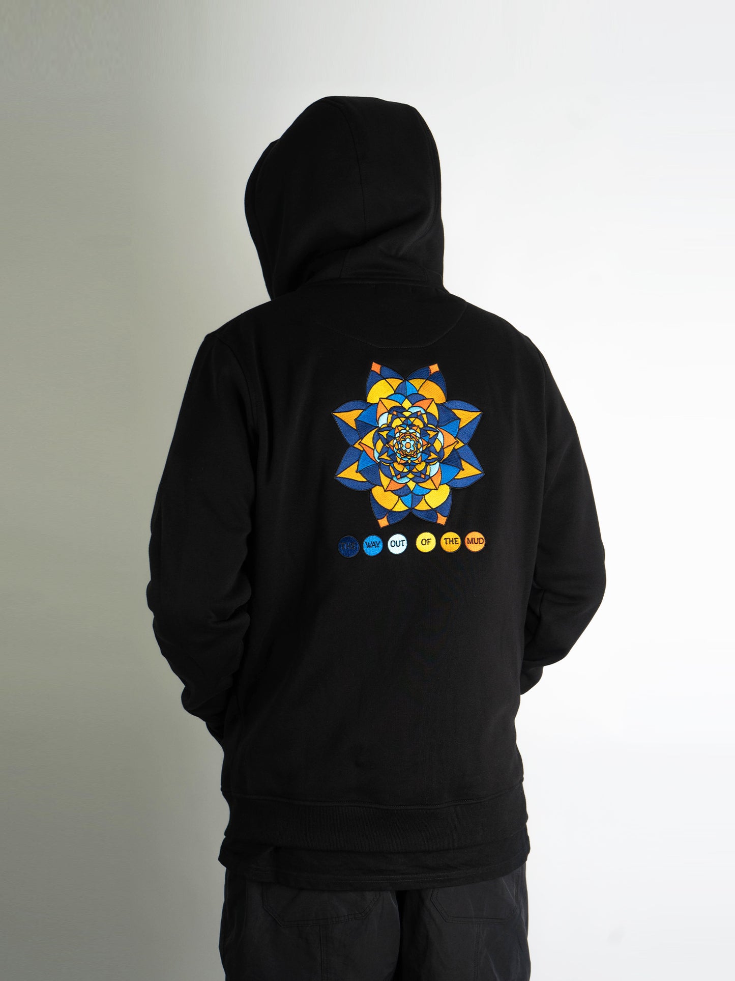 THE WAY OUT ZIPPED HOODIE - BLACK
