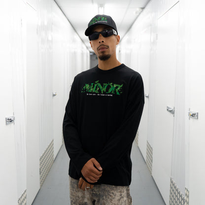 FUTURE LEAVES L/SLEEVE - BLACK