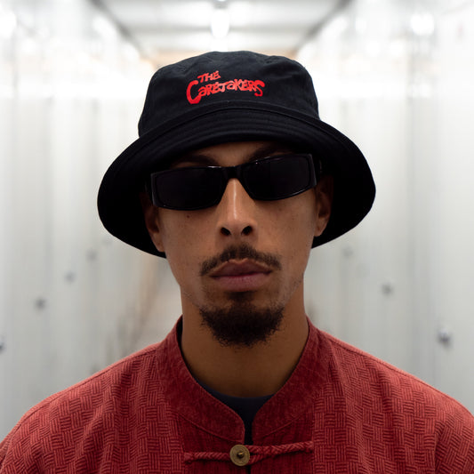 CARETAKERS BUCKET HAT - BLACK/RED