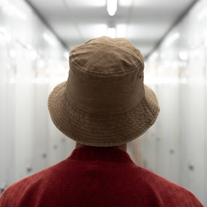 LOTUS DENIM BUCKET HAT - STONE