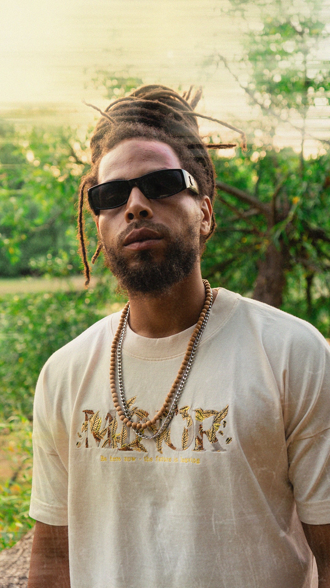 FUTURE LEAVES T-SHIRT - NATURAL