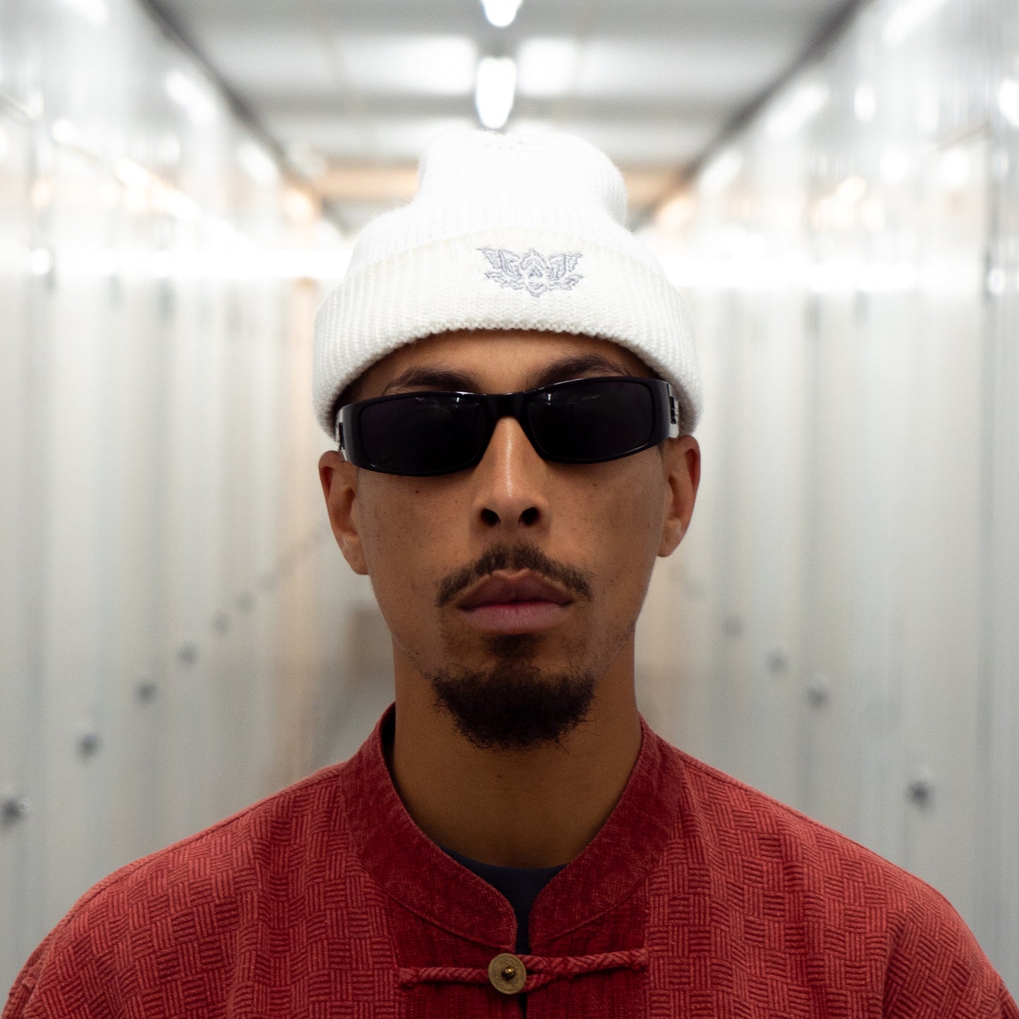 LOTUS FISHERMAN BEANIE - WHITE CHROME