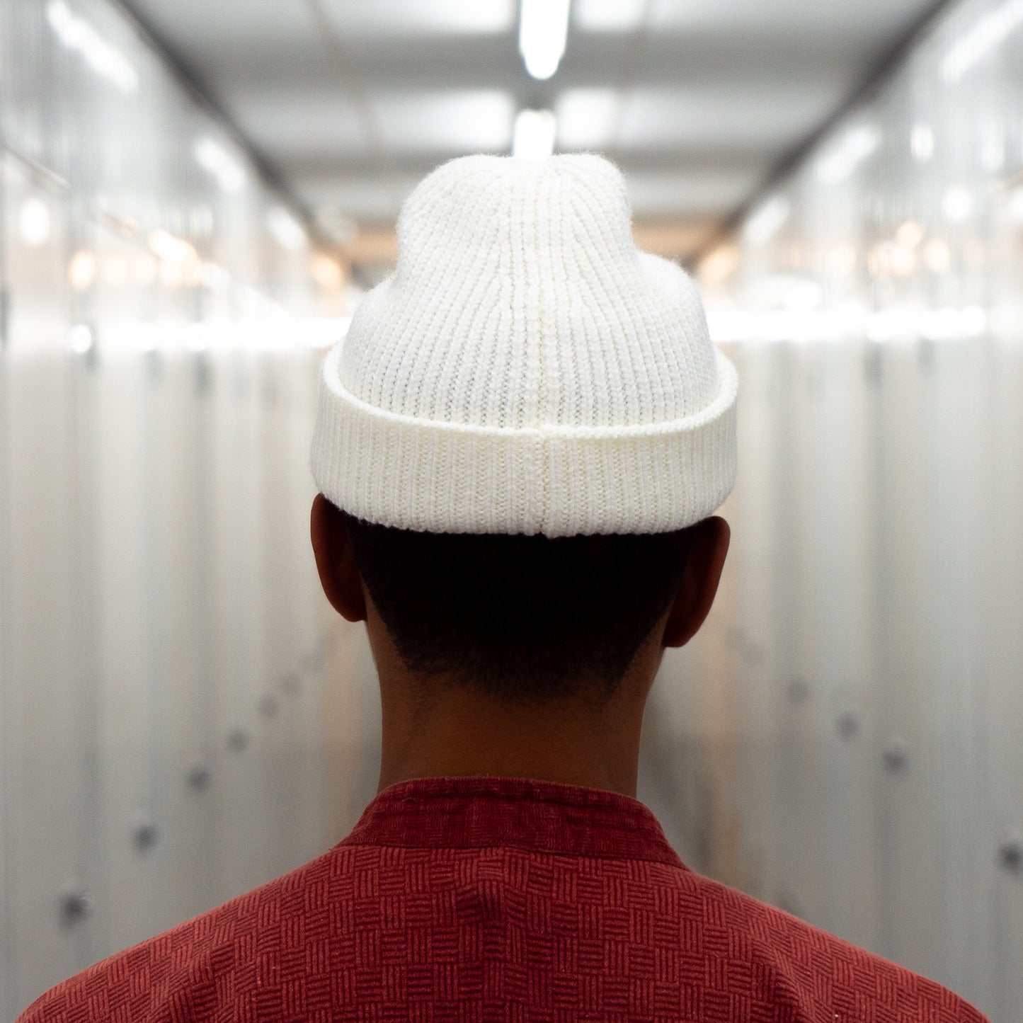 LOTUS FISHERMAN BEANIE - WHITE CHROME