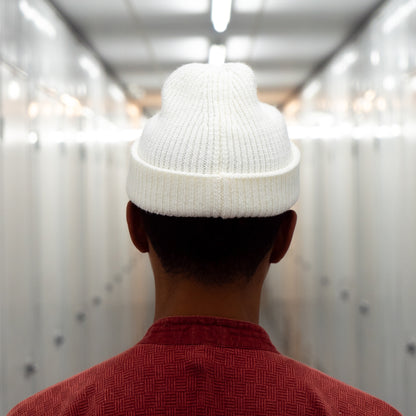 LOTUS FISHERMAN BEANIE - WHITE CHROME