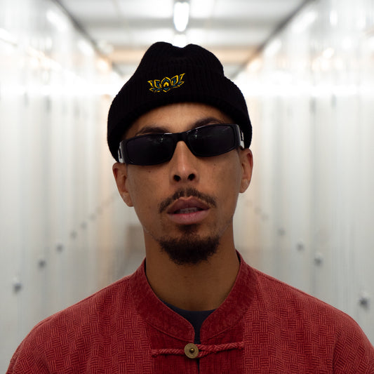 LOTUS FISHERMAN BEANIE - BLACK