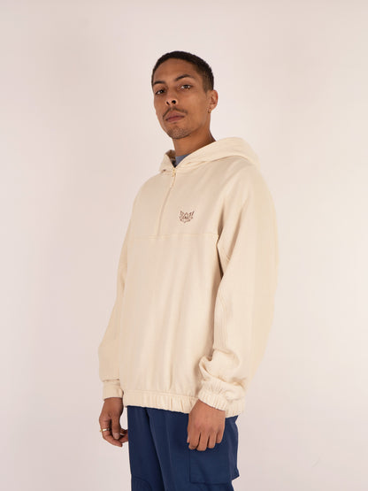 LIL LOTUS HOODED FLEECE - STONE