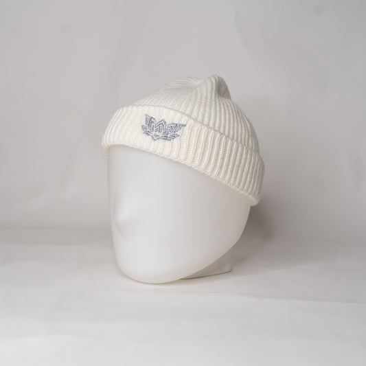 LOTUS FISHERMAN BEANIE - WHITE CHROME