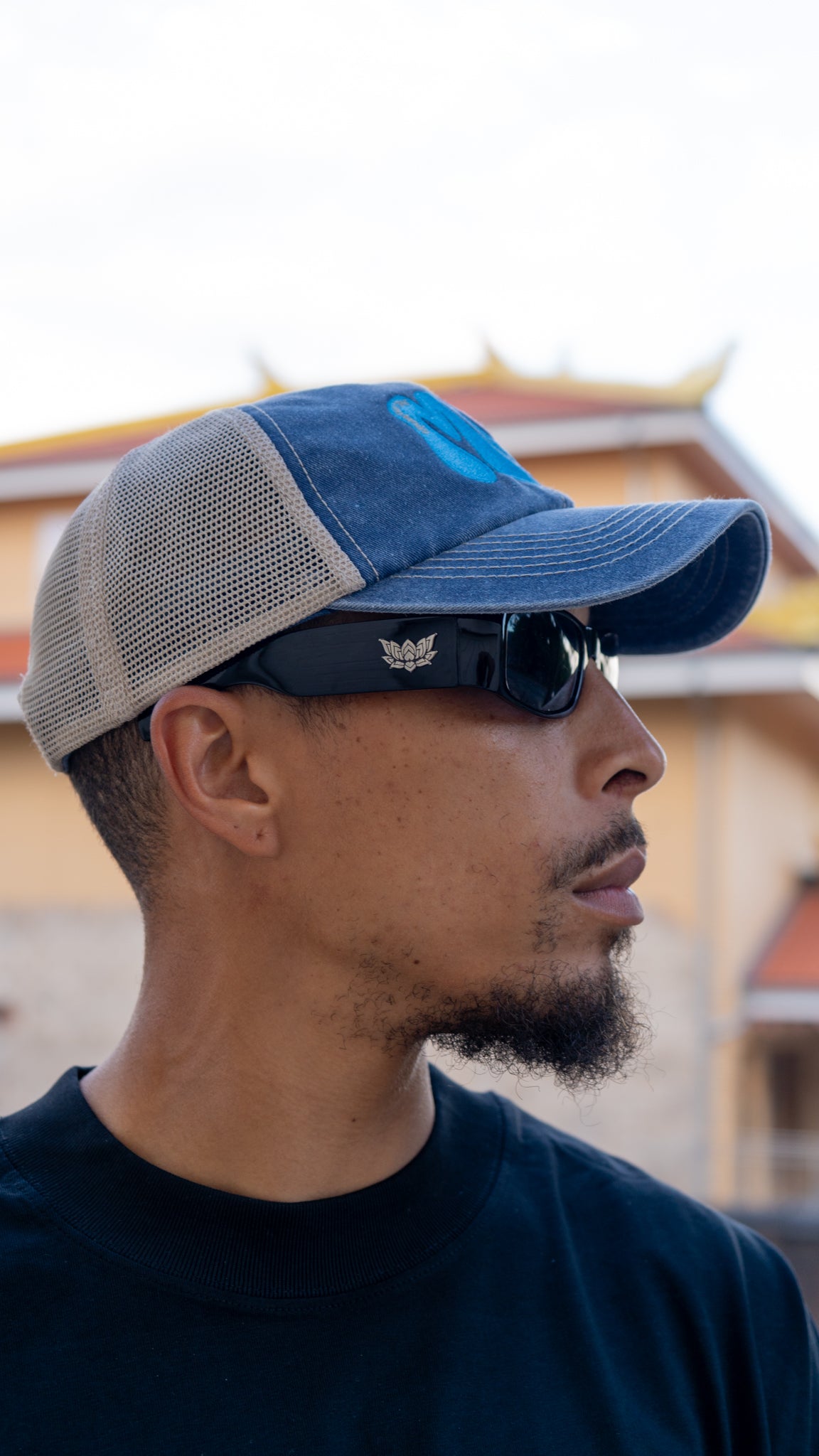 MUD TRUCKER CAP - BLUE/STONE