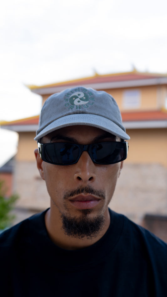YIN YANG 6 PANEL - LIGHT GREY DENIM / GREEN