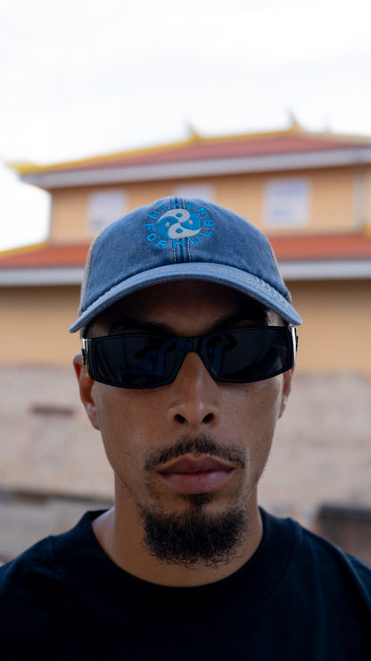 YIN YANG TRUCKER CAP - BLUE/STONE
