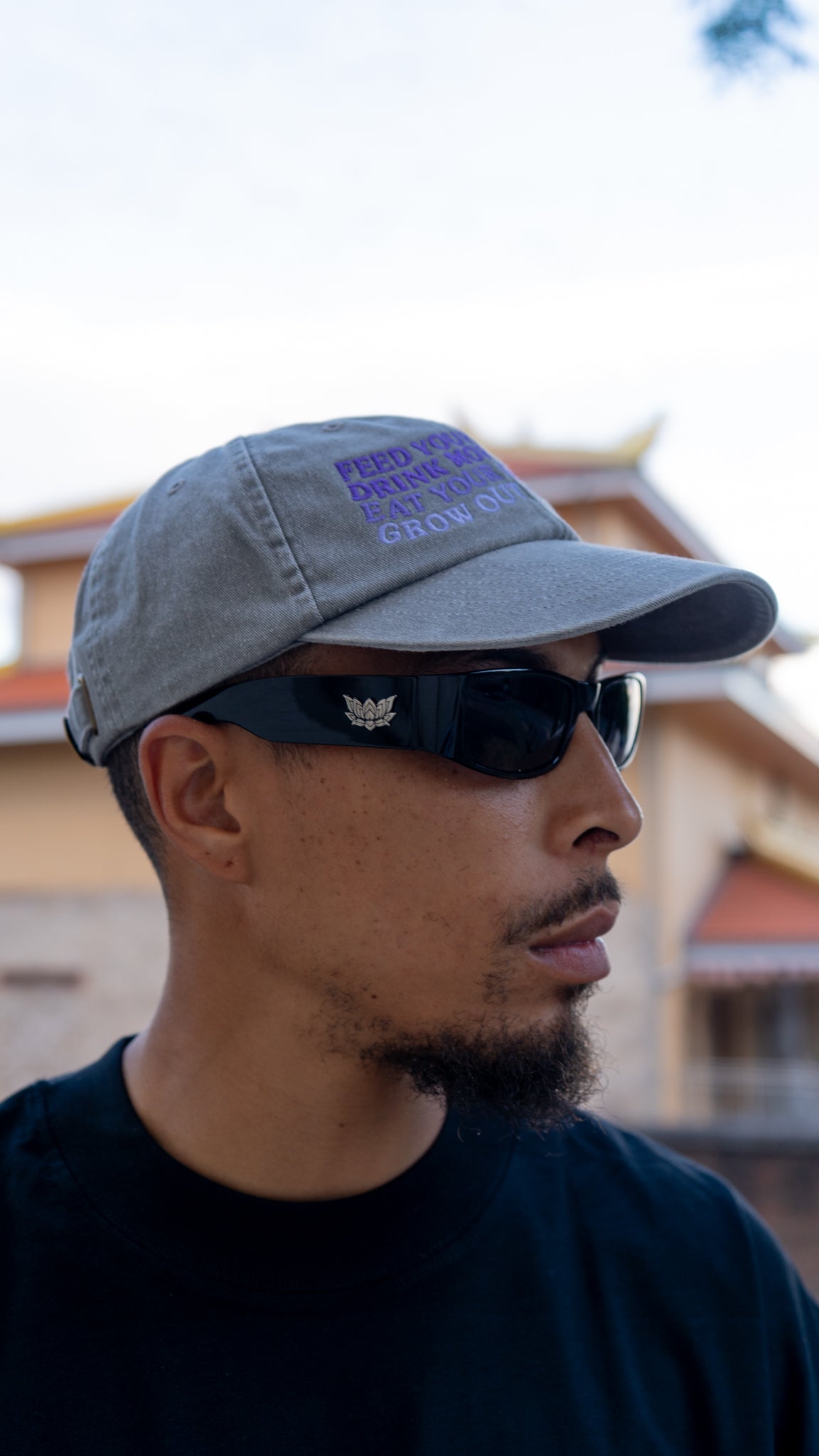 FEED YOUR MIND 6 PANEL - GREY STONE DENIM