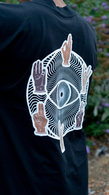 MUDRA TEE - BLACK/WHITE