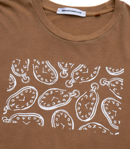 TIME T-SHIRT - VINTAGE BROWN