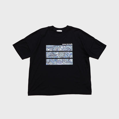 OVERSIZED MIND THE FLOWERS T-SHIRT - BLACK