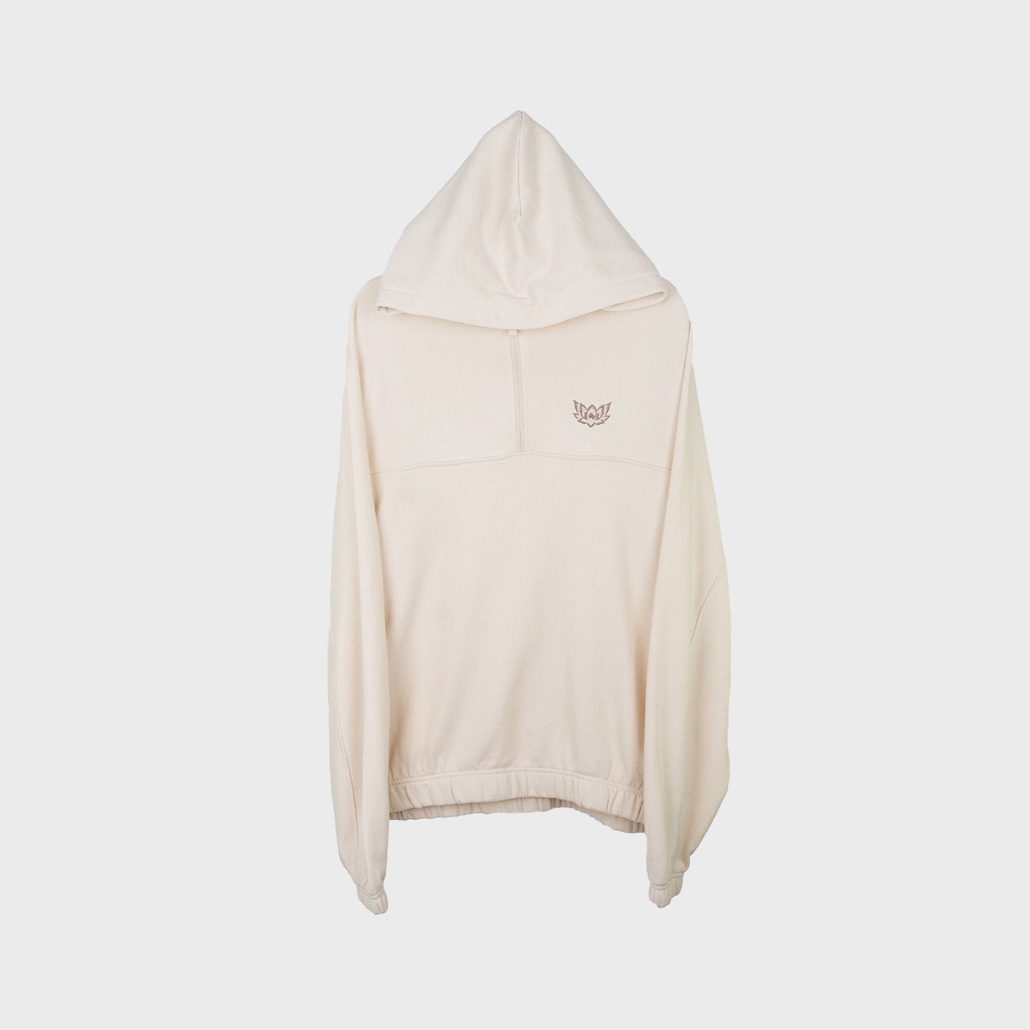 LIL LOTUS HOODED FLEECE - STONE