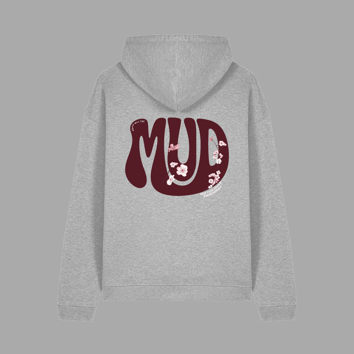 Mud Hood in grey, zip hoodie by MINOR FORMULA – image 2