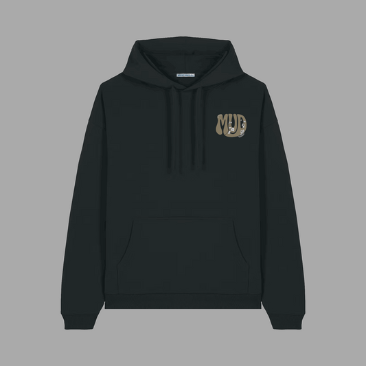 Mud Hood in black, zip hoodie by MINOR FORMULA