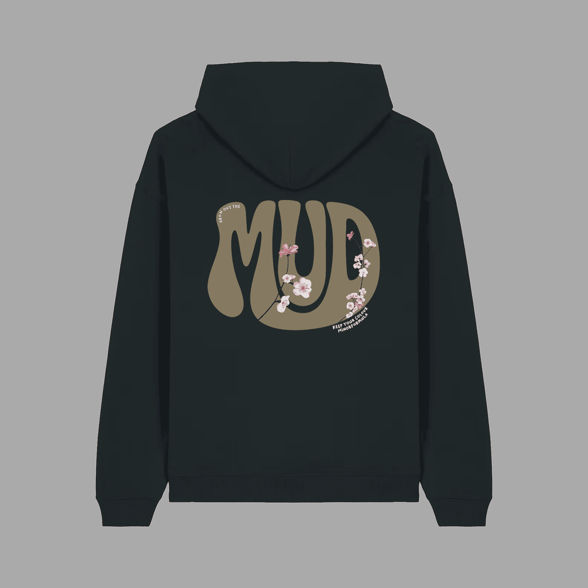 Mud Hood in black, zip hoodie by MINOR FORMULA – image 2