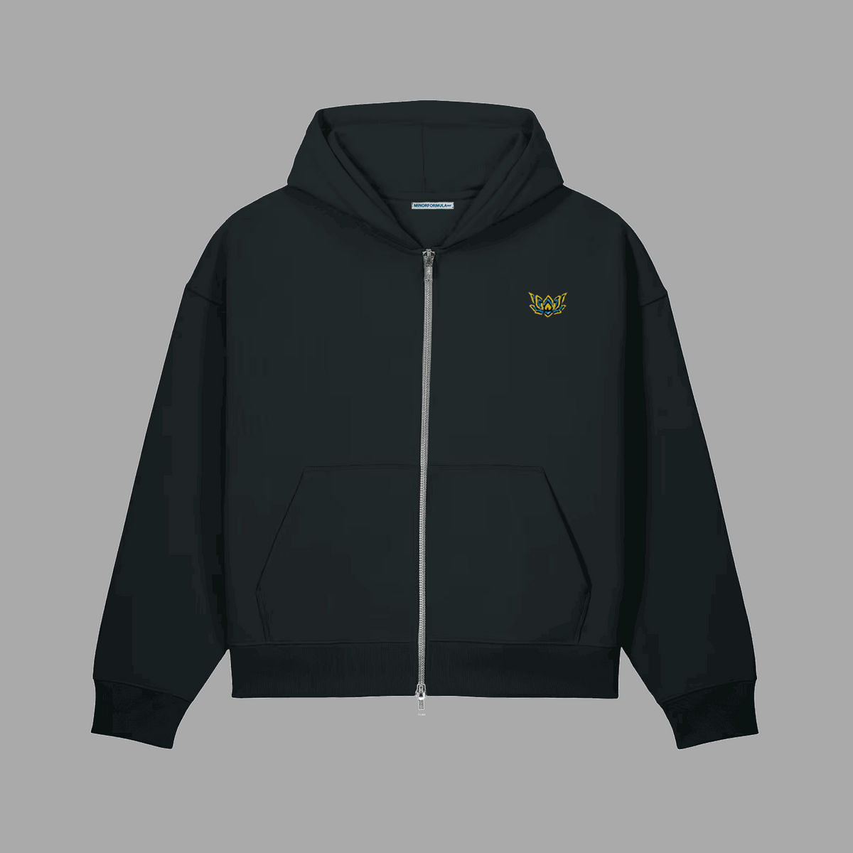 Lotus Zipped Hood black, front