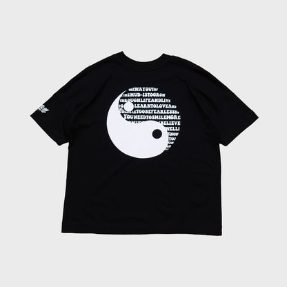YIN & YANG OVERSIZED T-SHIRT - BLACK