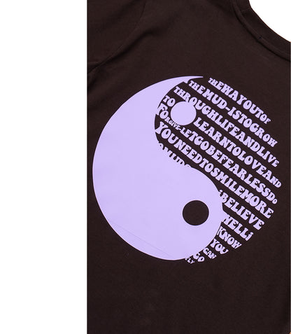 YIN & YANG T-SHIRT - CHOCOLATE